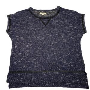 Madewell nightsky short sleeve sweatshirt Vest Size Small Top Pop over shirt